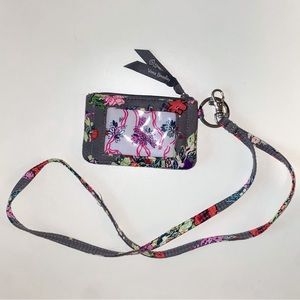 vintage Vera Bradley Lanyard Wallet Keychain floral